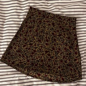 Floral Print Mini Skirt